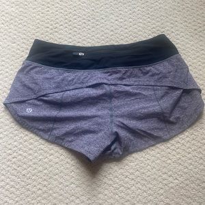 Gray Lululemon Speed Up Shorts 2.5 inch